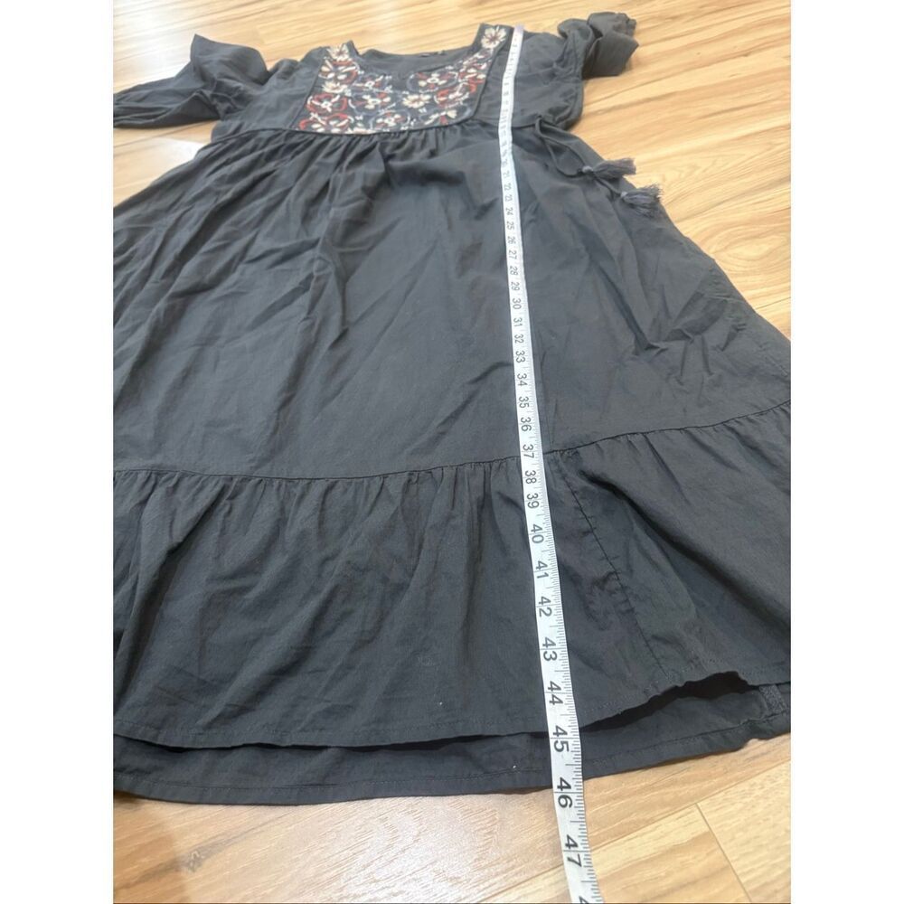 Gudrun Sjöden Black Midi Dress with Multicolor Floral Embroidery - Picture 7 of 7